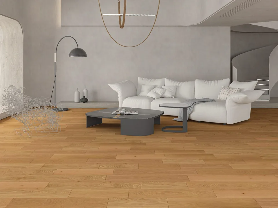 Natural Brushed & Natural Oak Engineered Oak, 14mm x 150mm product image 1 | Wood Floors Online