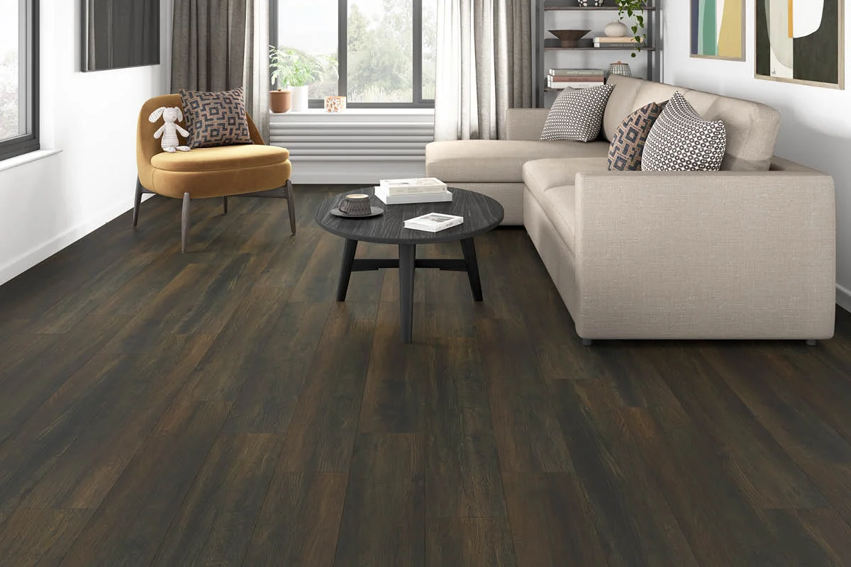 Brown/Dark Laminate, 8mm x 197mm product image 1 | Wood Floors Online