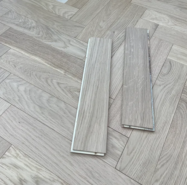 Brushed Lac Natural / Essence Solid Herringbone, 10mm x 90mm product image 1 | Wood Floors Online