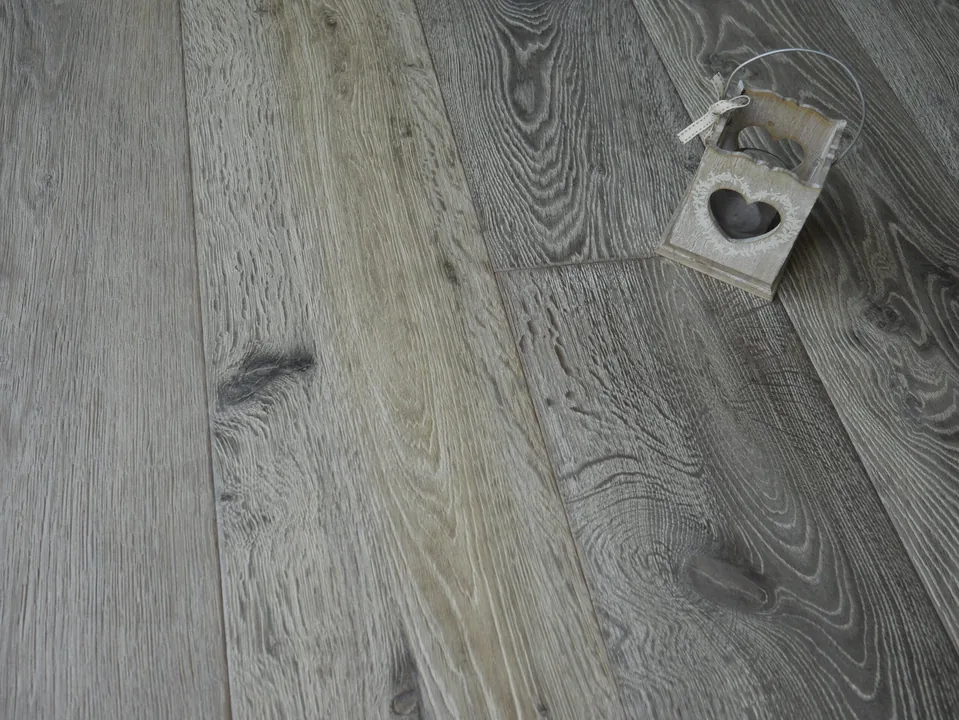 Distressed Charcoal Grey Herringbone, 15mm x 220mm product image 1 | Wood Floors Online