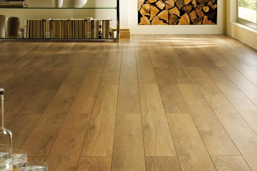 Brown/Natural Laminate, 12mm x 195mm product image 1 | Wood Floors Online