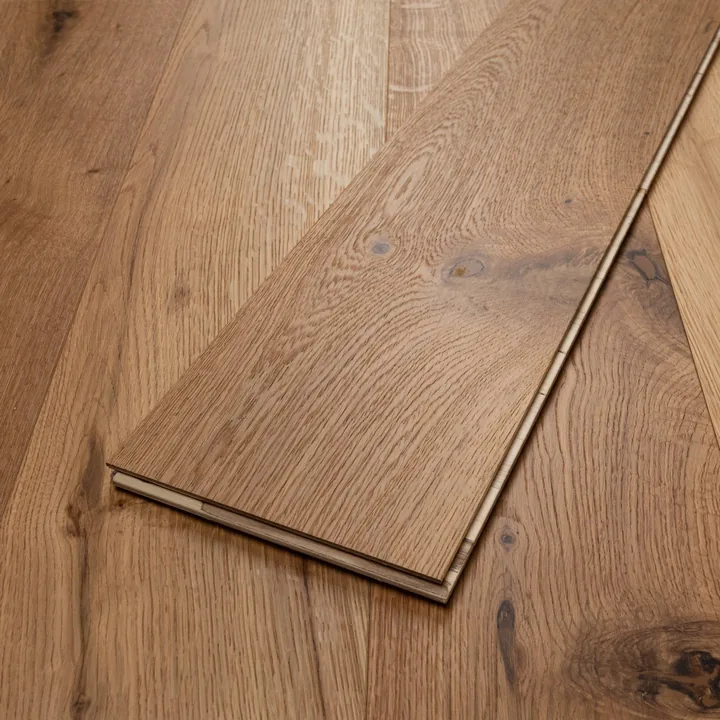 Brushed UV Oiled Natural Oak Engineered Oak, 14mm x 190mm product image 1 | Wood Floors Online