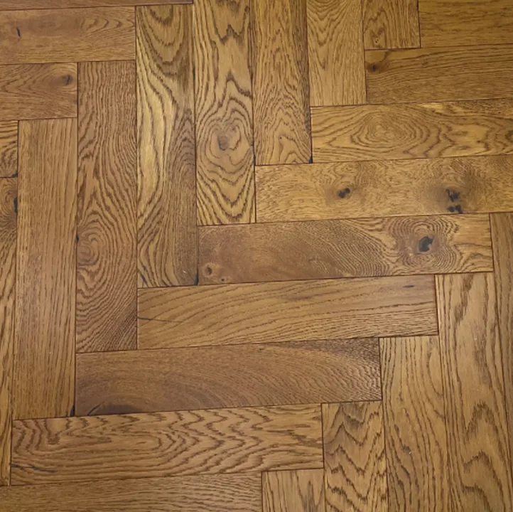 Brushed Lac Golden Wheat Solid Herringbone, 10mm x 90mm product image 1 | Wood Floors Online