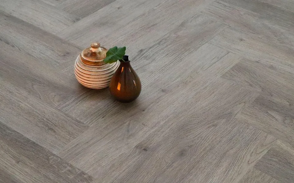 LVT Parquet Parquet Herringbone washed oak product image 3 | Wood Floors Online