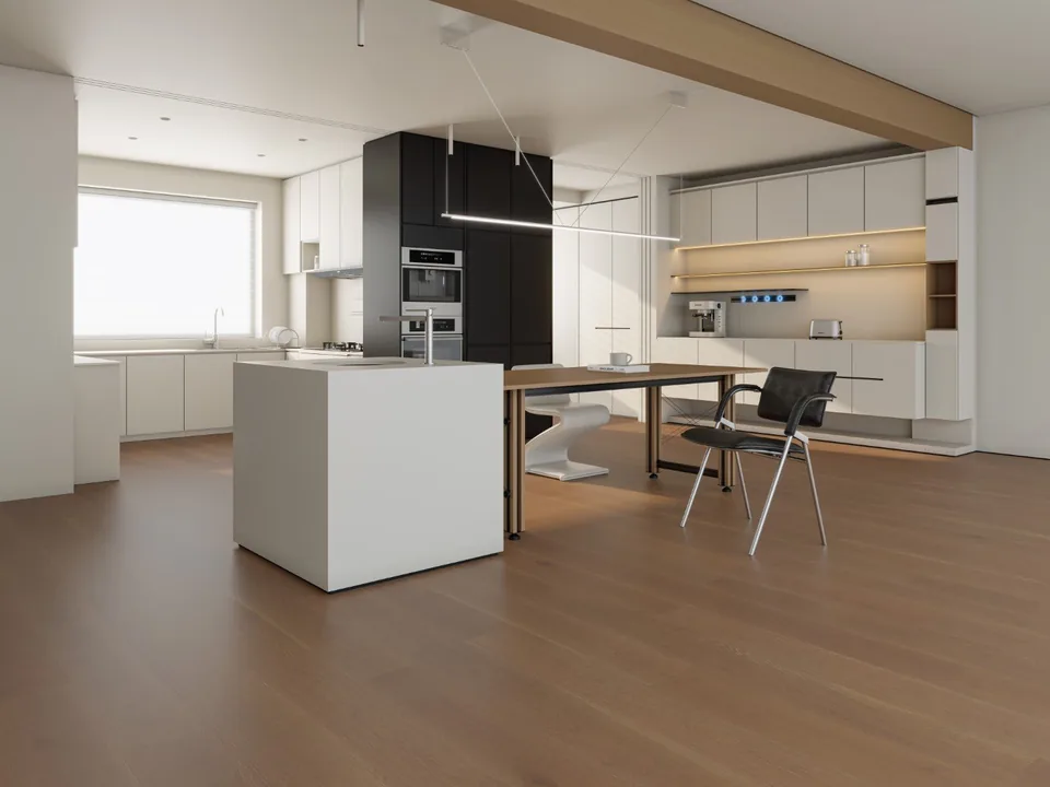 Brushed & Sandy Grey Engineered Flooring, 14mm x 220mm product image 1 | Wood Floors Online