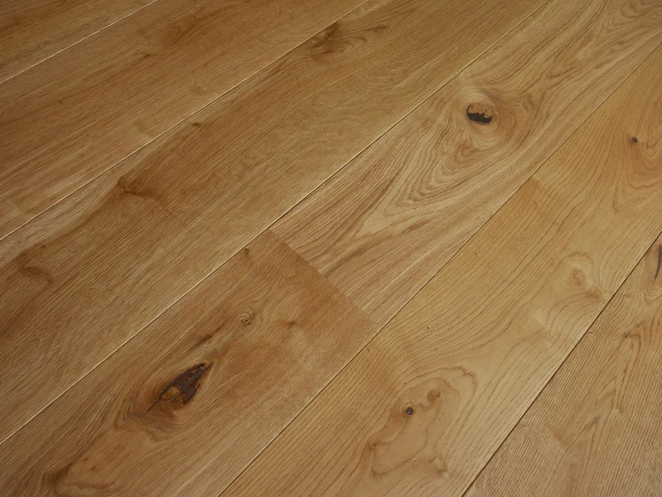 Brushed & Natural Oak Engineered Oak, 20mm x 190mm product image 1 | Wood Floors Online