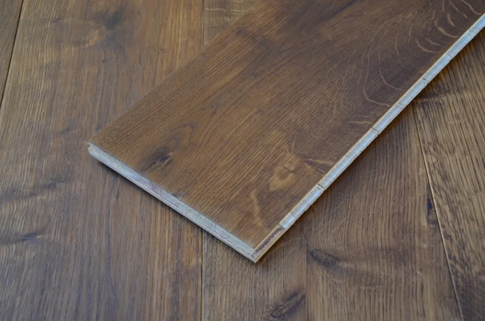 Double Smoked & Dark Smoked Oak Engineered Oak, 14mm x 190mm product image 1 | Wood Floors Online