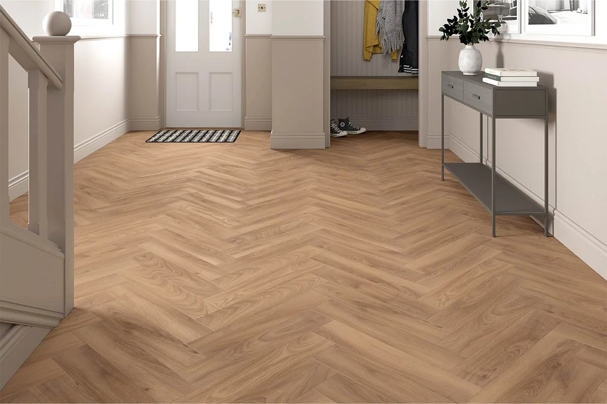 Brown/Natural Laminate, 8mm x 126mm product image 1 | Wood Floors Online