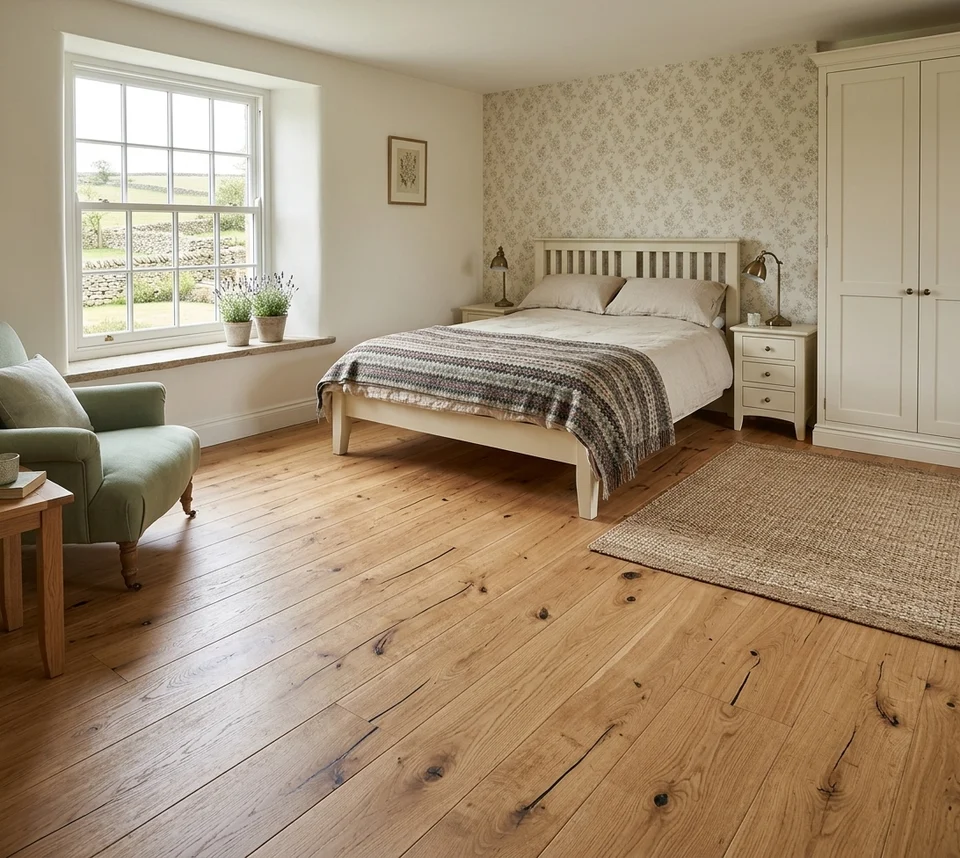 Brushed & Brushed Natural Engineered Flooring, 15mm x 260mm product image 1 | Wood Floors Online