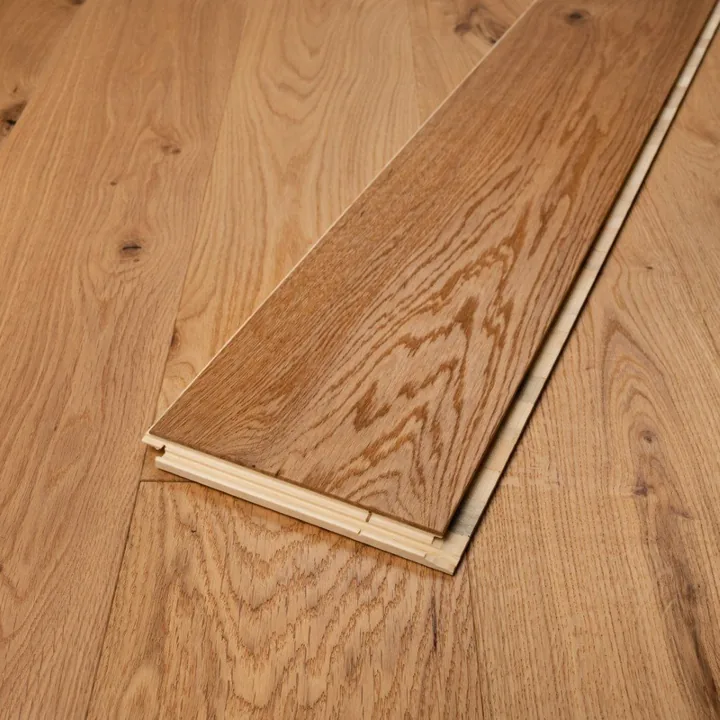 Brushed & Natural Oak Engineered Oak, 14mm x 190mm product image 1 | Wood Floors Online
