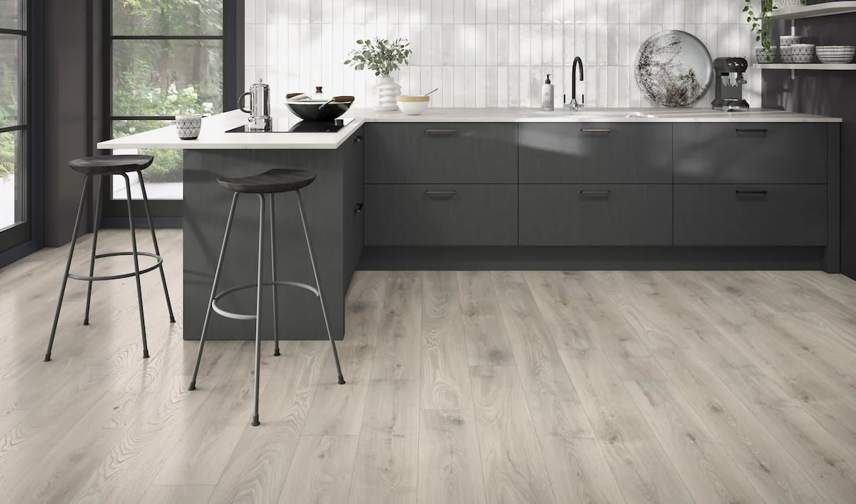 Grey/Light Laminate, 8mm x 195mm product image 1 | Wood Floors Online