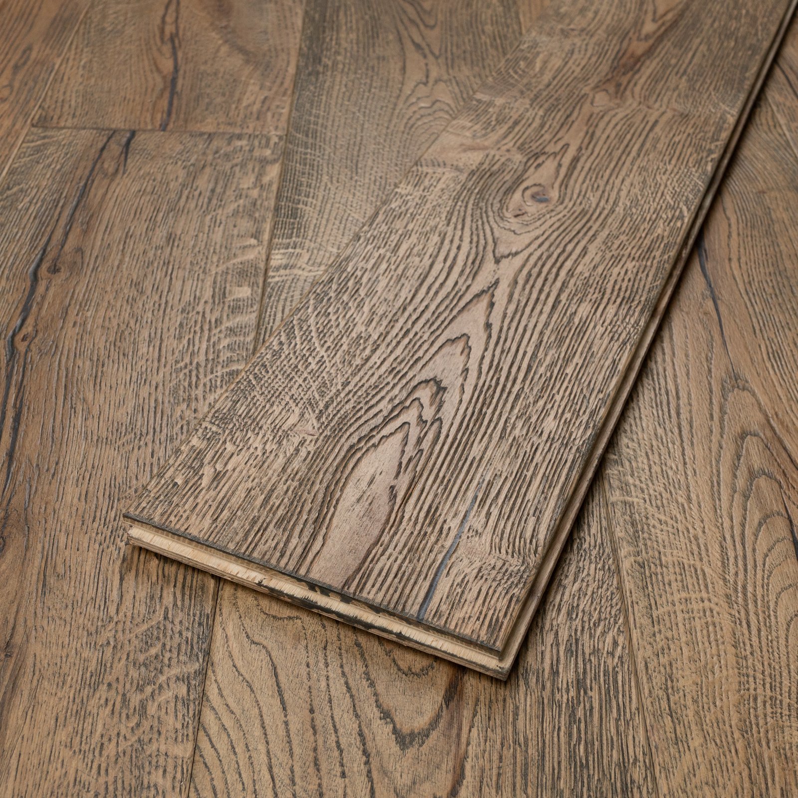 Antique Dark Brown Engineered, 20mm x 190mm product image 4 | Wood Floors Online