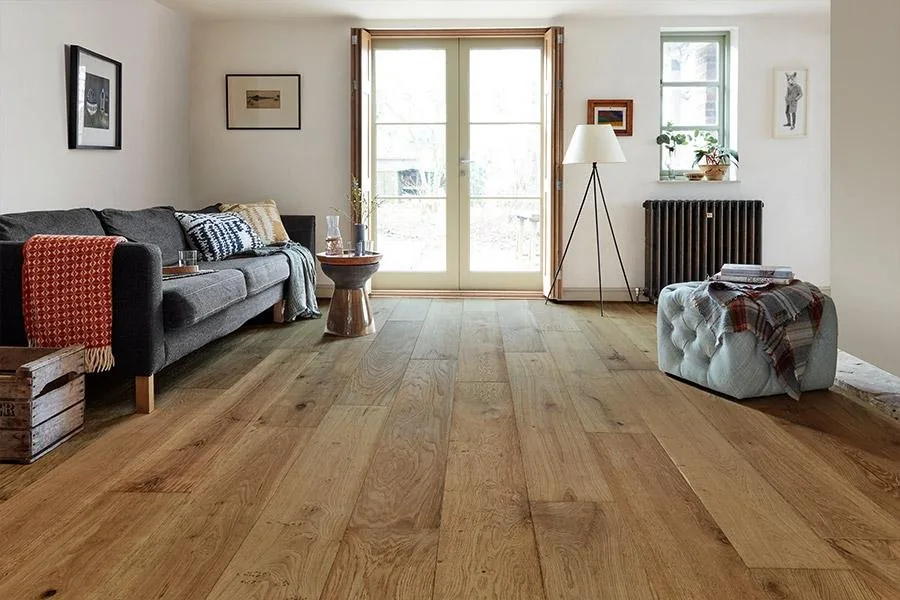 Galleria Professional Engineered Rustic Oak Flooring 20mm x 240mm Vintage Natural Brushed & Oiled product image 1 | Wood Floors Online