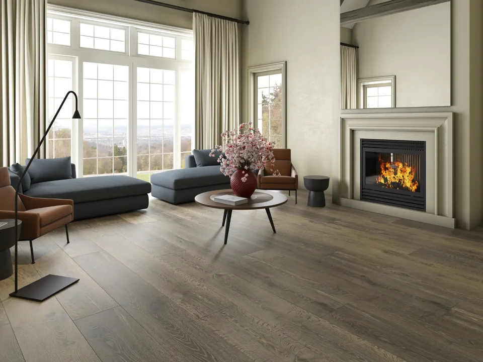Distressed Driftwood Grey Herringbone, 15mm x 220mm product image 1 | Wood Floors Online