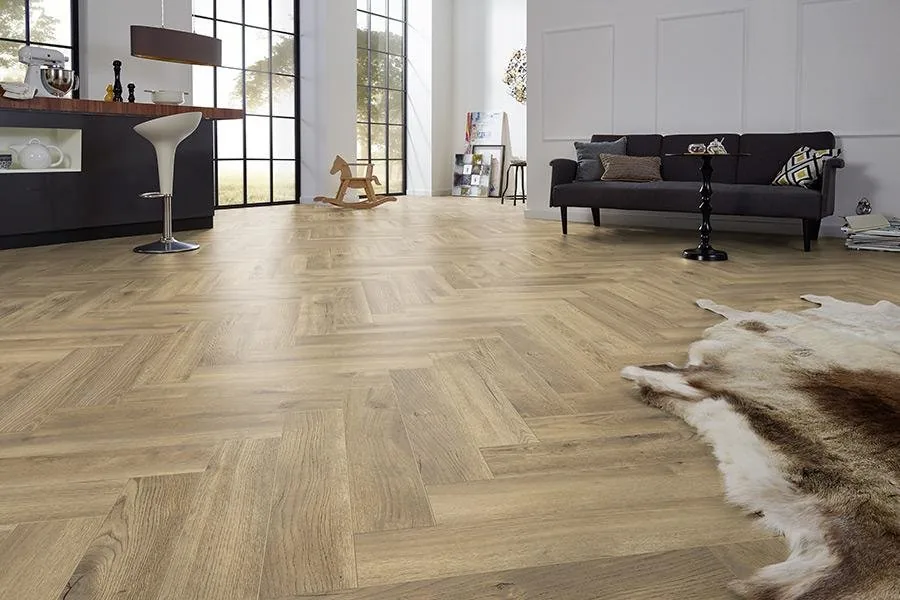Brown/Natural Laminate, 8mm x 133mm product image 1 | Wood Floors Online