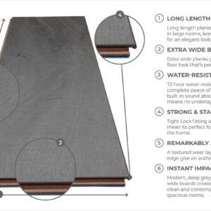 Audacity 12mm Laminate Adrift Oak Built-in Underlay - Image 4