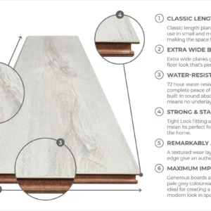 Audacity 12mm Laminate Cove Oak Built-in Underlay - Image 2