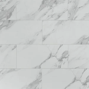 Audacity 12mm Laminate Tile White Marble Built-in Underlay - Image 4
