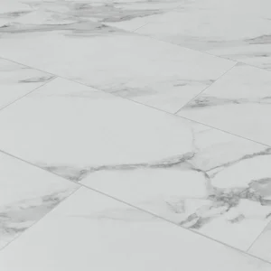 Audacity 12mm Laminate Tile White Marble Built-in Underlay - Image 3