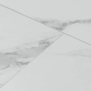 Audacity 12mm Laminate Tile White Marble Built-in Underlay - Image 2