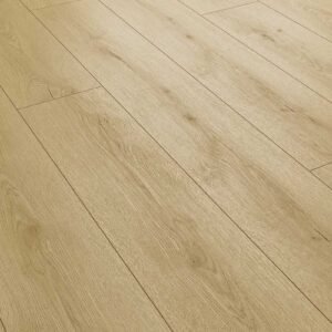 Audacity 12mm Laminate Flooring Light Beige Oak Built-in Underlay - Image 3