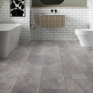 Aqualock 8mm Laminate Tile Silver Steel - Image 1