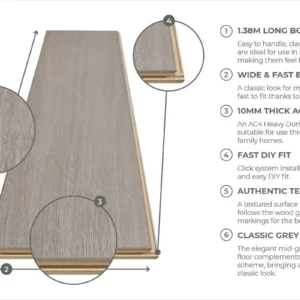 Series Woods 10mm Laminate Flooring Wild Dove Oak - Image 4
