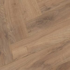 Series Woods 8mm Herringbone Laminate Flooring Golden Oak - Image 3