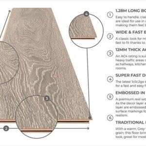 Series Woods 12mm Laminate Flooring Mist Oak - Image 4