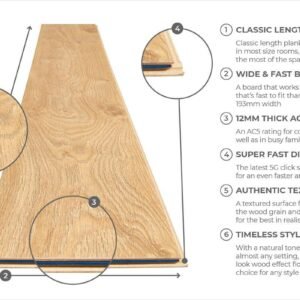 Series Woods 12mm Laminate Flooring Smoked Oak - Image 2