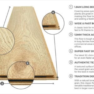 Series woods 12mm Laminate Flooring Makro nature Oak - Image 2