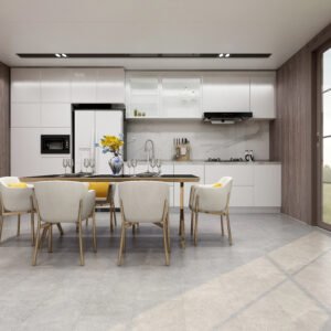 SPC Tile Effect 6.5mm / 0.5mm x 310 x 600 | Natural Stone – YT-WF-DC064 - Image 2