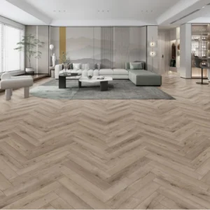 Solid Laminate Herringbone 12 x 101 x 606 | Pebble Grey | Pebble Grey Herringbone – YT-WF-LH333 - Image 2