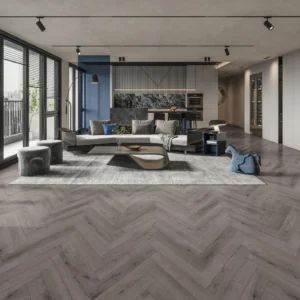 Solid Laminate Herringbone 12 x 101 x 606 | Midnight Grey | Midnight Grey Herringbone – YT-WF-LH334 - Image 2