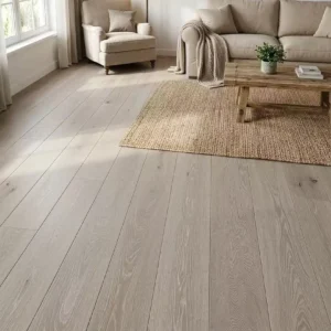 Engineered Oak 14/3 x 190 x 1900 | Smoked Rock Grey | Brushed & Oiled – YT-WF-OE1498PS - Image 1
